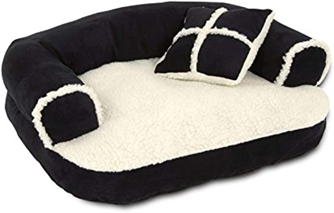 Petmate Aspen Pet Sofa Bed with Pillow for Comfort and Support