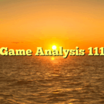 Game Analysis 111